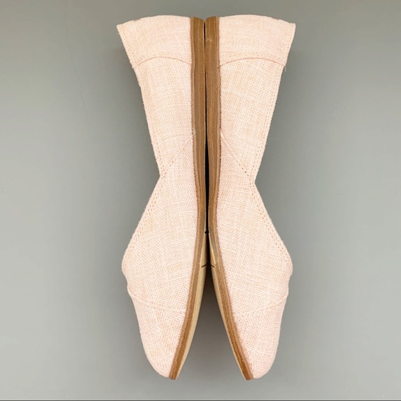 NWOB TOMS Jutti Pink Slubby Flats - Picture 4 of 9